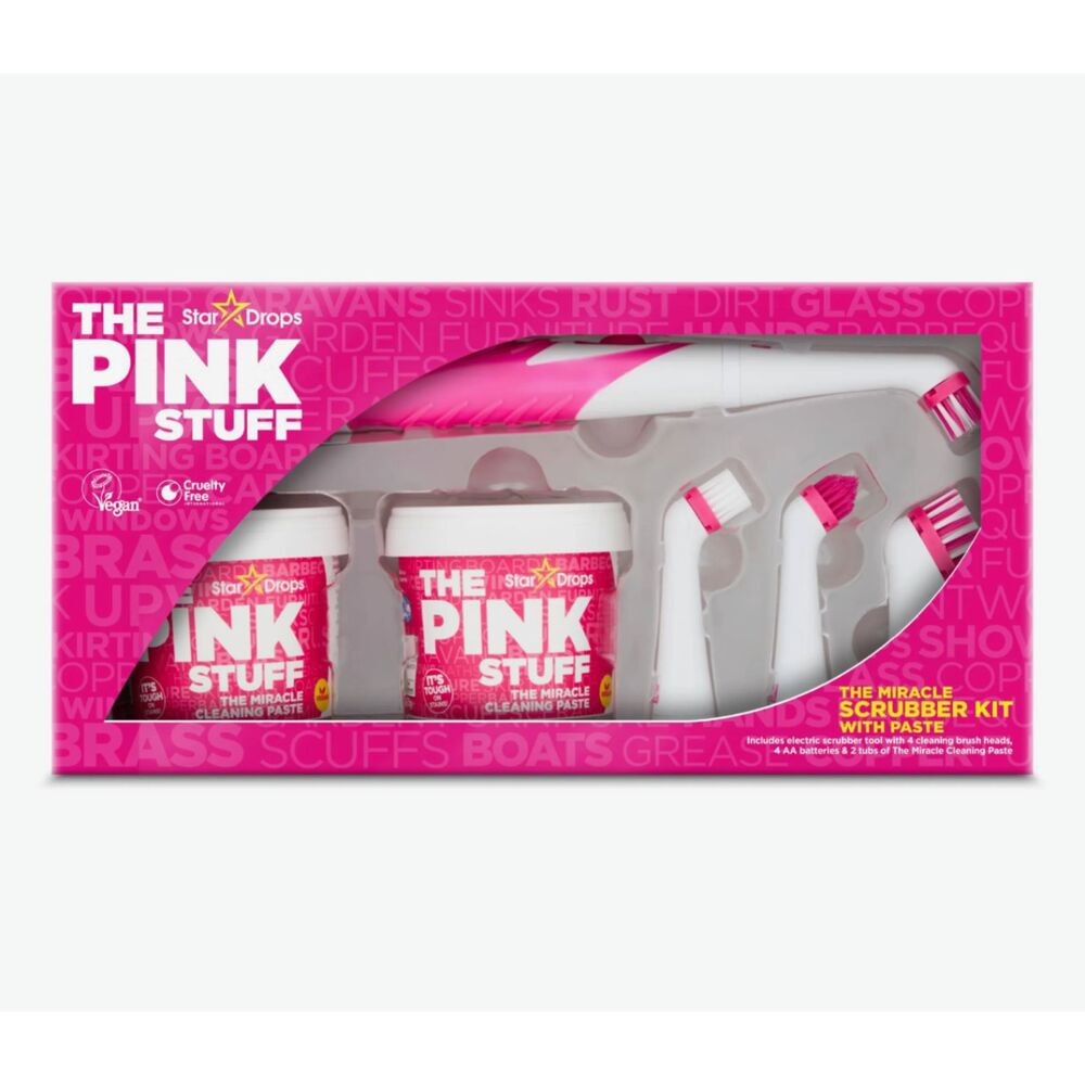 Stardrops The Pink Stuff Miracle Paste & Electric Scrubber Kit, 6-Piece Set